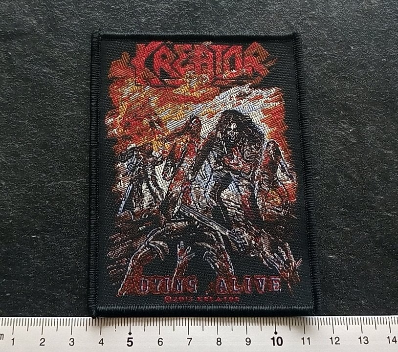 Kreator vrij  mooie 2013 dying alive patch k205 metal, Ophalen of Verzenden, Nieuw, Kleding