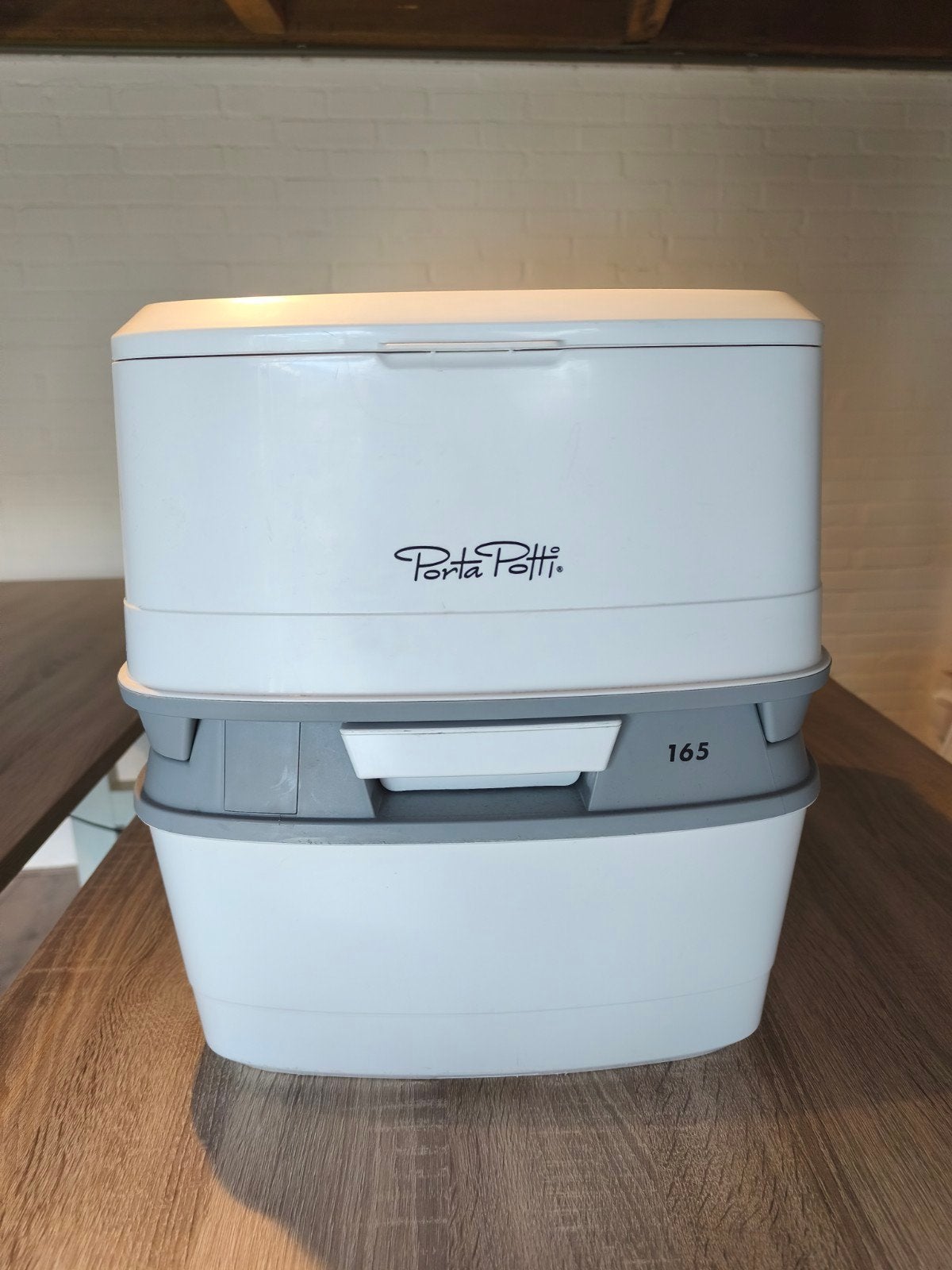 Porta Potti 165 draagbaar toilet - Ideaal voor camping, Caravans en Kamperen, Ophalen, Gebruikt