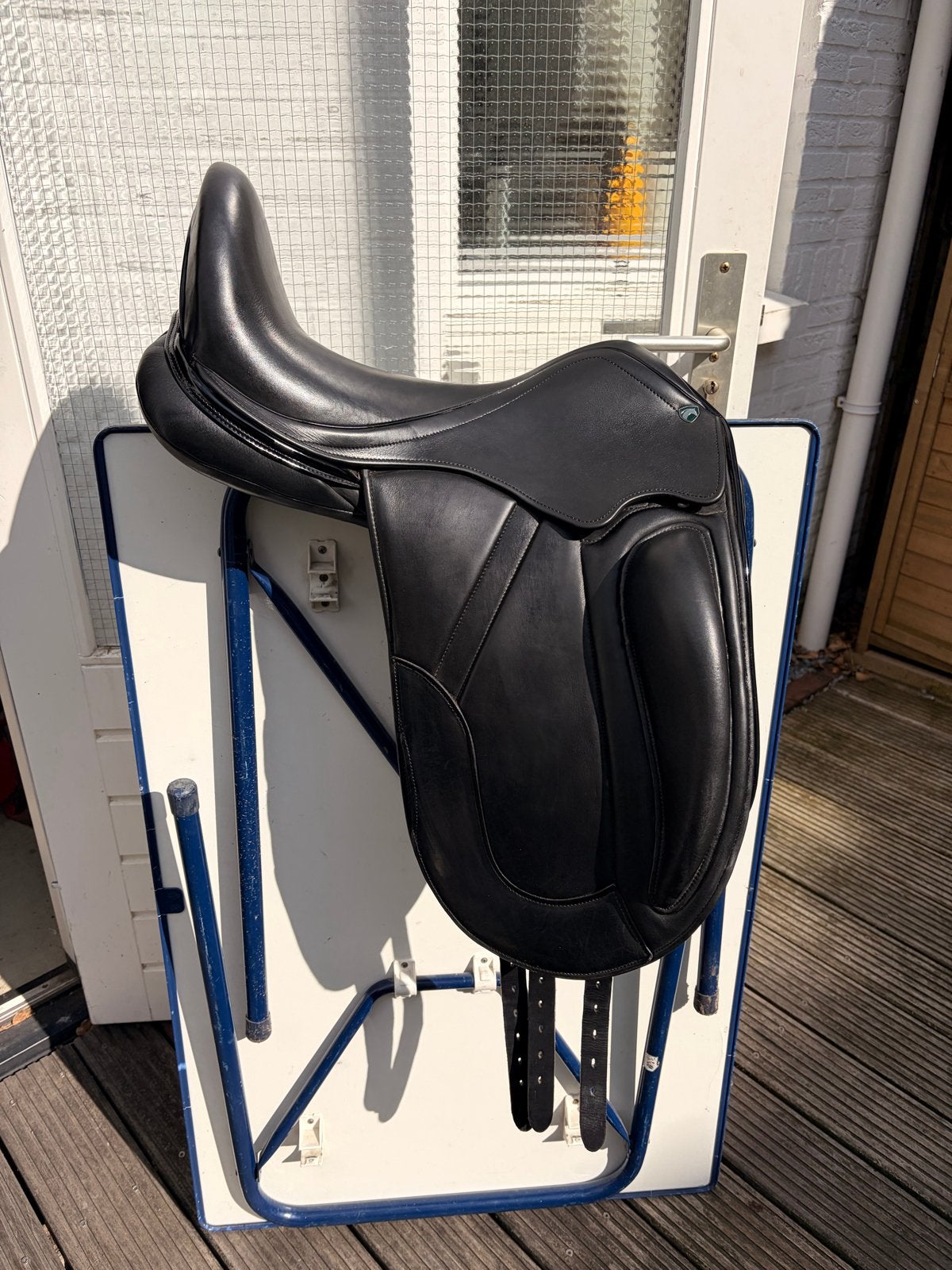 Prachtig Domenico Graziozo dressuurzadel 17.5 inch, Dieren en Toebehoren, Ophalen, L (17.5 inch), Dressuur, Overige merken