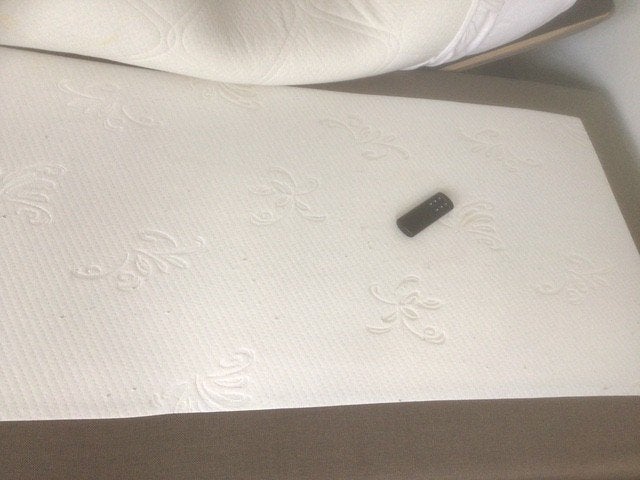 boxspring, Ophalen, Gebruikt, Bruin, 210 cm