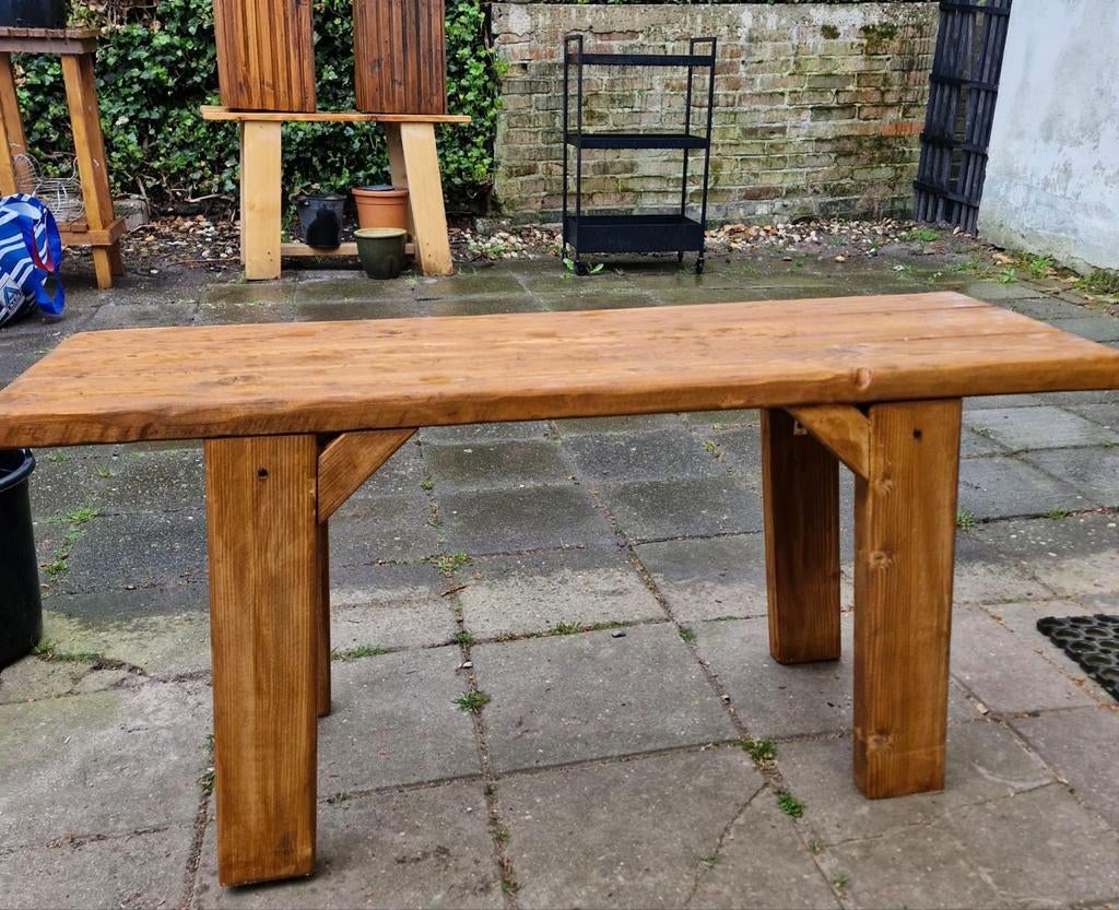 Robuuste grenen houten Tuinbank., Ophalen, Nieuw, Hout