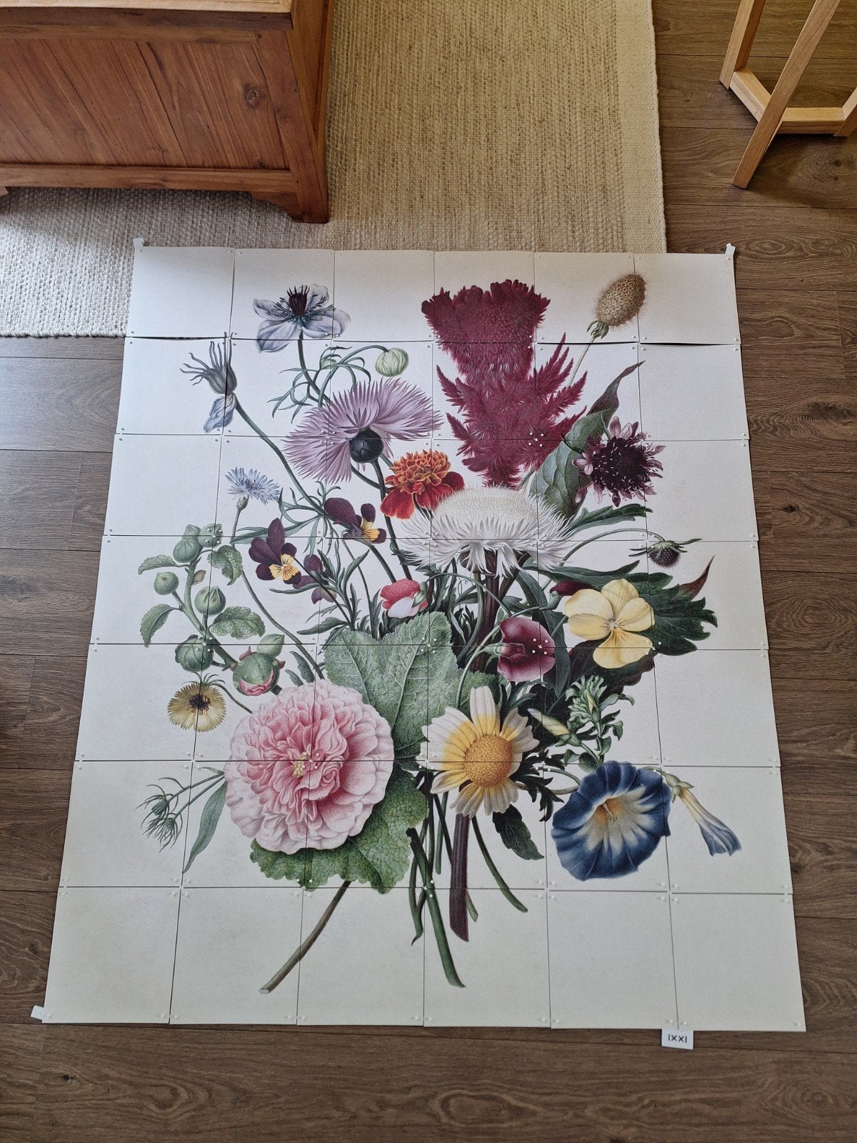 IXXI 'Boeket bloemen' Rijksmuseum, Ophalen of Verzenden, Zo goed als nieuw, Schilderij, 100 tot 125 cm