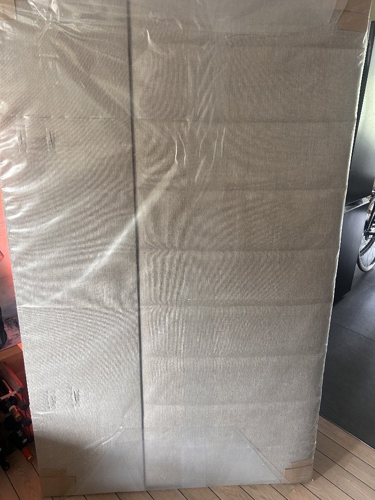 Boxspring hoofdbord 180 cm, beige (nieuw in verpakking), Ophalen, Beige, 180 cm, Nieuw