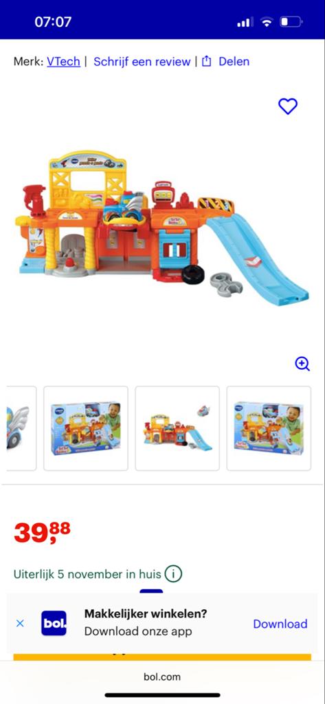 VTech Toet Toet Auto's Garage Werkplaats, Kinderen en Baby's, Speelgoed | Vtech, Ophalen of Verzenden, Zo goed als nieuw, 2 tot 4 jaar