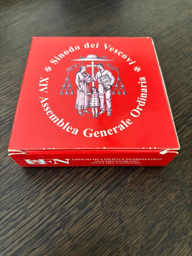 Vaticaan 5 euro 2015 (PROOF) "Synod of Bishops", Postzegels en Munten, Munten | Europa | Euromunten, Vaticaanstad, Zilver, 5 euro
