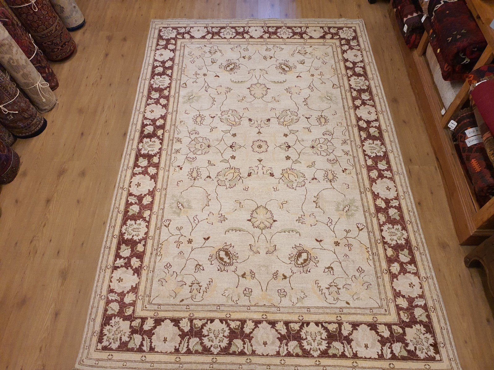 Nieuw handgeknoopt oosters tapijt ziegler 280x184, Info@SlatsAntiek.nl, Bruin, Perzisch, 150 tot 200 cm