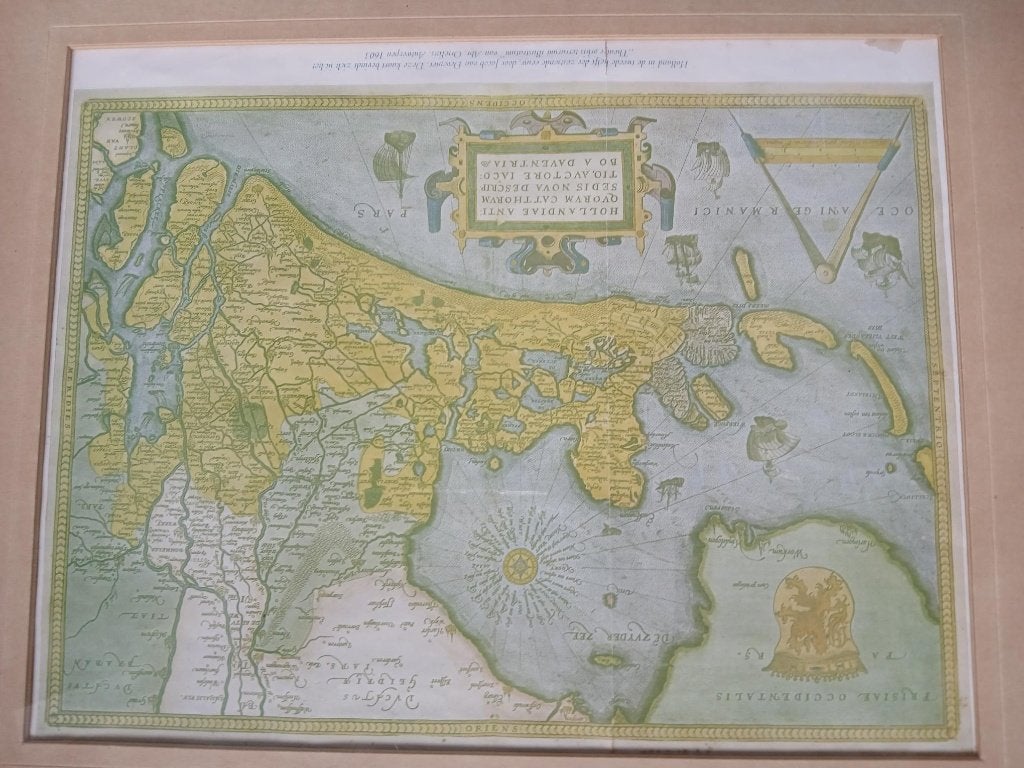 Antieke Kaart Hollandiae Antiquorum van Abraham Ortelius, Gelezen, Ophalen of Verzenden, Landkaart, 1800 tot 2000