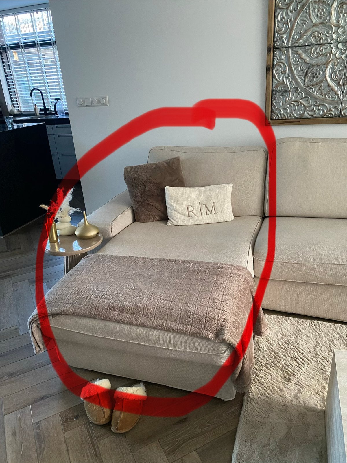 Ikea Kivik chaise longue beige longue, Ophalen, Eenpersoons, 75 tot 100 cm, Zo goed als nieuw