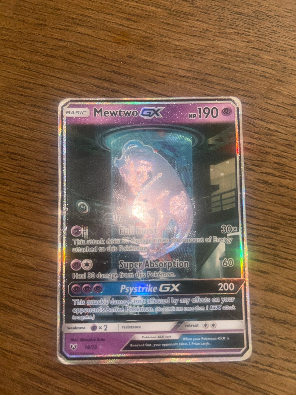 Mewtwo GX 78/73, Ophalen, Zo goed als nieuw, Losse kaart