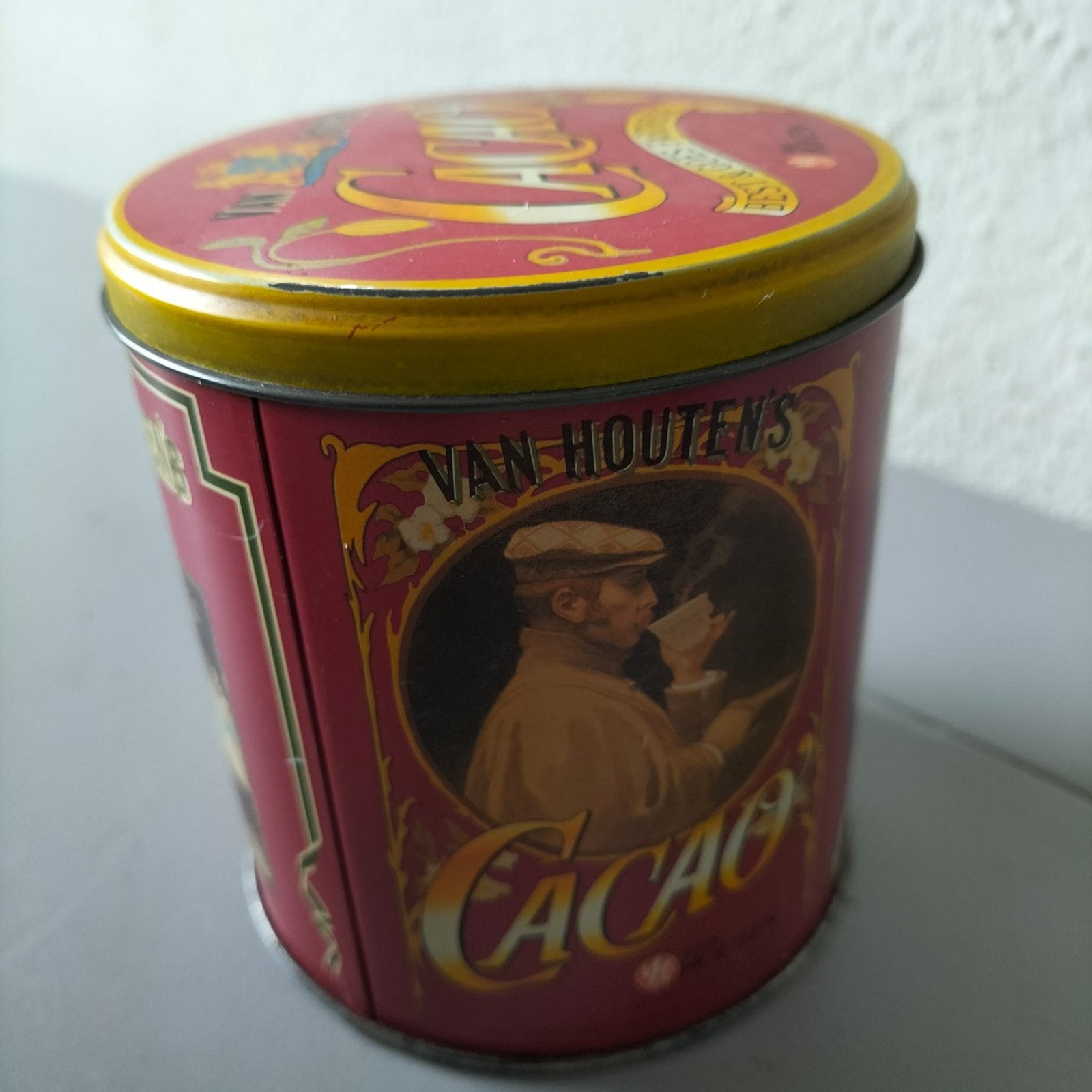 Vintage Van Houten's Cacao blik, Verzamelen, Ophalen of Verzenden, Gebruikt, Overige, Overige merken
