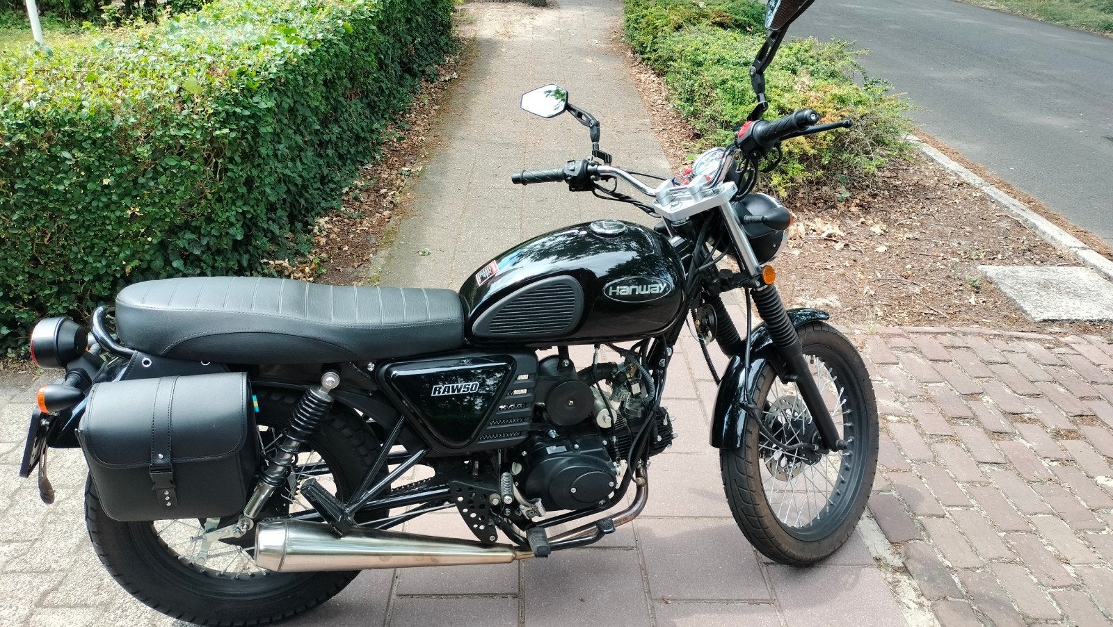 Hanway raw 50chakelbromfiets 4 versnellingen, zgan, 1200 km, Fietsen en Brommers, Brommers | Overige merken, Ophalen