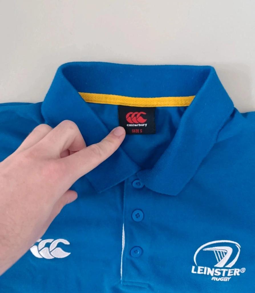 Canterbury Leinster Rugby Polo Blauw Maat S, Blauw, Ophalen of Verzenden, Zo goed als nieuw, Canterbury