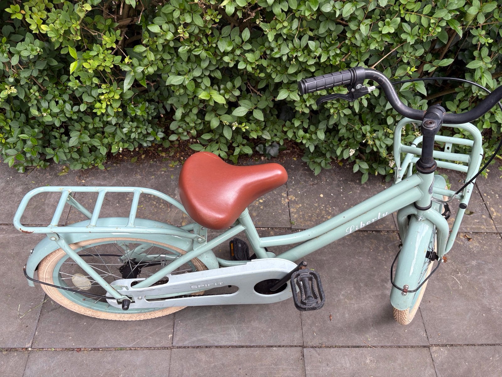 Spirit Liberty Kinderfiets 18inch - Mintgroen, Fietsen en Brommers, Fietsen | Kinderfietsjes, Ophalen of Verzenden, Gebruikt, Terugtraprem