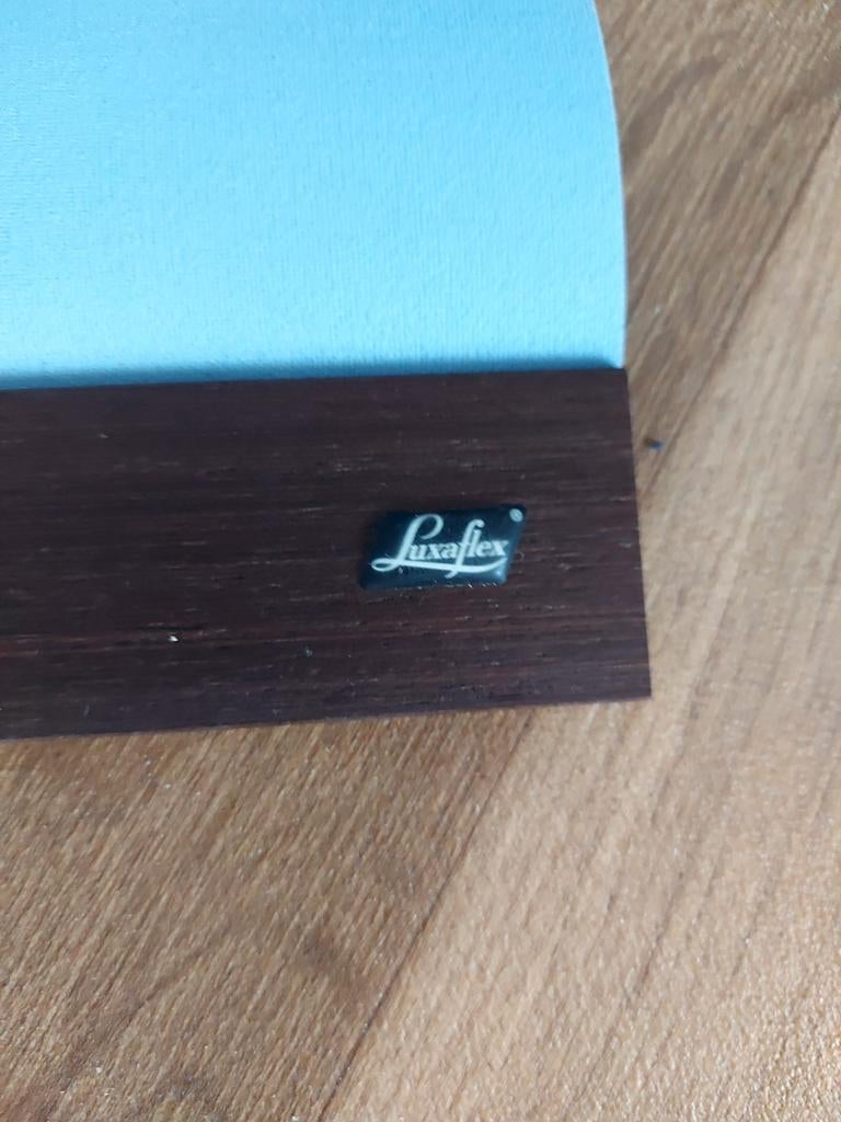 Luxaflex rolgordijn 118,5 cm x 175 cm, Ophalen, 100 tot 150 cm, Blauw, Zo goed als nieuw