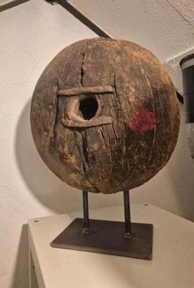 2 Houten wielen op statief, Huis en Inrichting, Woonaccessoires | Overige, Ophalen
