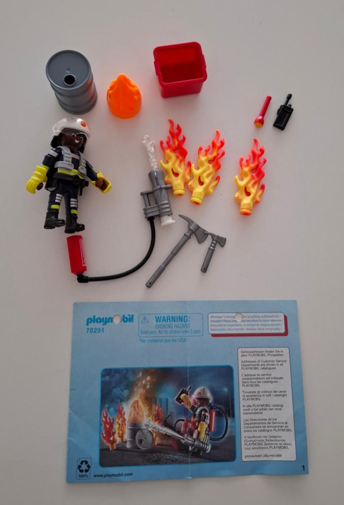 Playmobil Brandweer- 70291, Ophalen, Zo goed als nieuw, Complete set