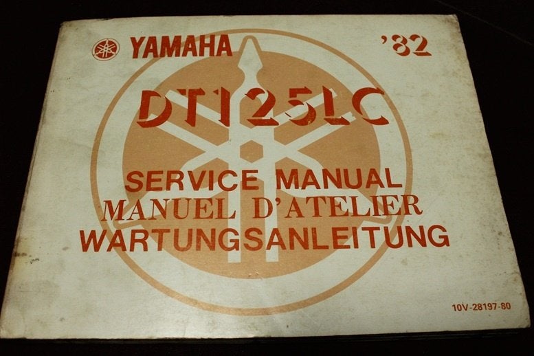 Yamaha DT125 LC 1982 motorcycle service manual DT 125LC, Ophalen of Verzenden, Yamaha