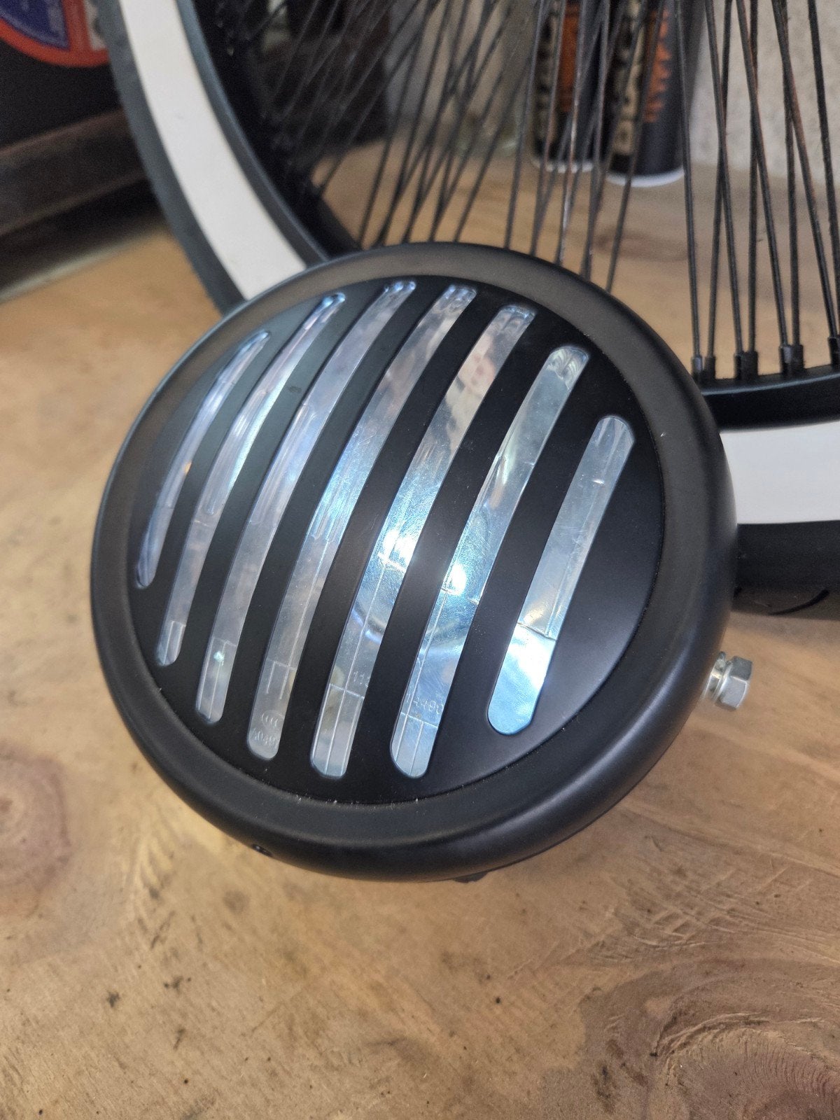 Koplamp wit geschikt voor cruiser of chopper fietsen, Ophalen of Verzenden, Nieuw, Batterij, Voorlicht
