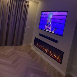 Aflamo electrische inbouw sfeerhaard 128 cm x 50 cm, Ophalen, Zo goed als nieuw, Inbouwhaard, Elektrische haard