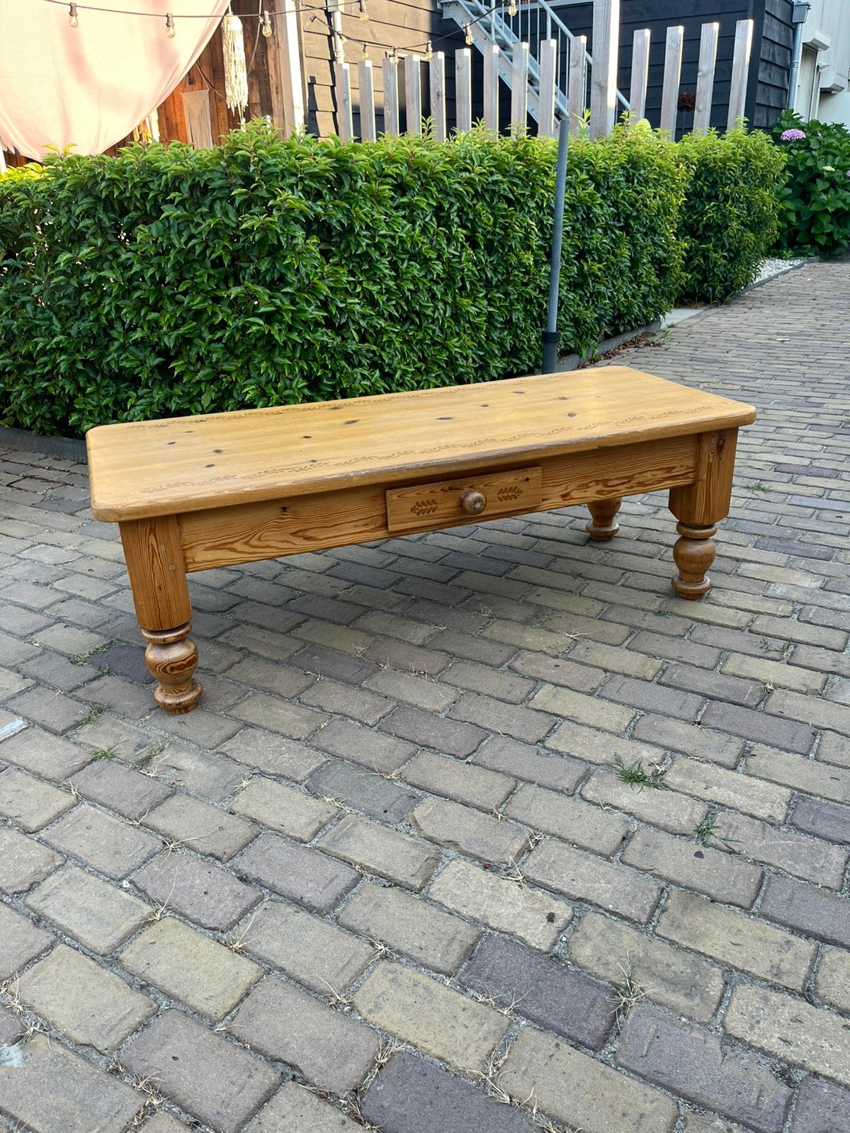 Grenen tafel, Ophalen, Gebruikt, 100 tot 150 cm, 50 tot 100 cm