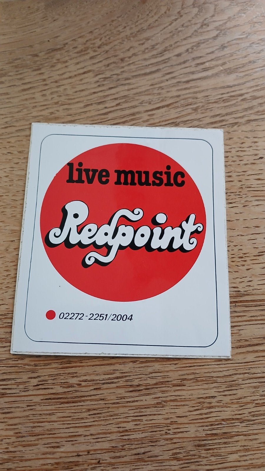 Sticker Live Music, amusementsorkest Redpoint, WIERINGERWERF, Ophalen of Verzenden, Zo goed als nieuw