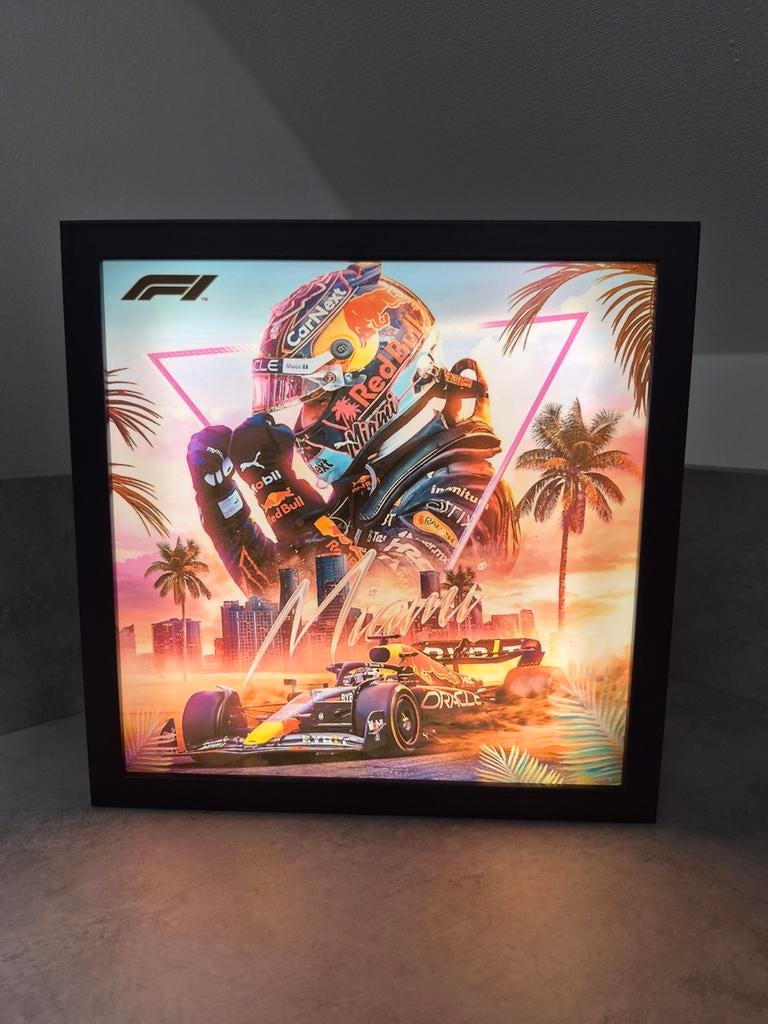 Formule 1 wand/kast decoratie met verlichting, Ophalen of Verzenden, Nieuw, Formule 1