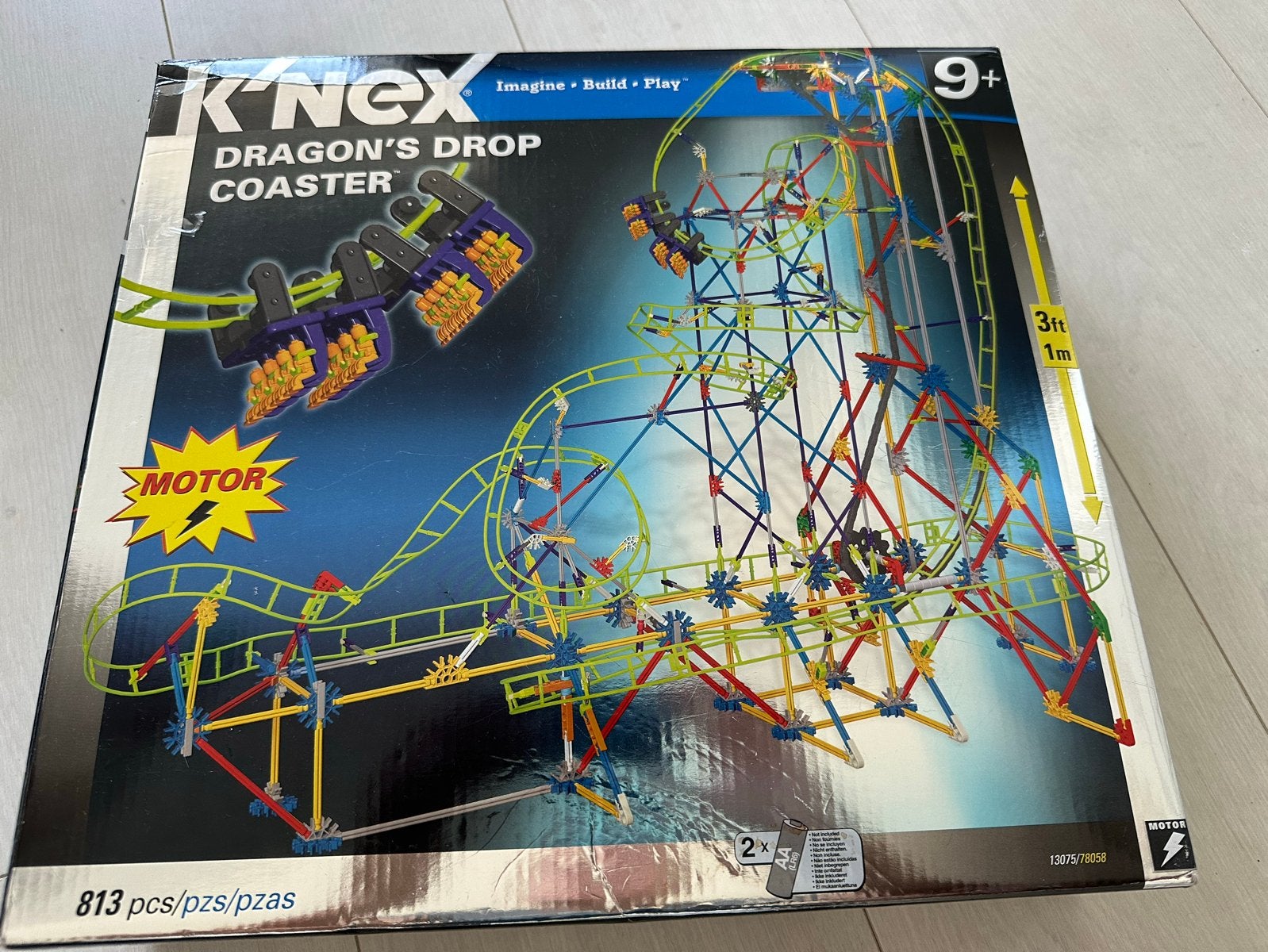 K'nex Dragon's Drop Coaster - Niet compleet, goed te bouwen, Kinderen en Baby's, Ophalen of Verzenden, Gebruikt, K'nex