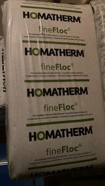 Cellulose vlokken, Ophalen, Nieuw