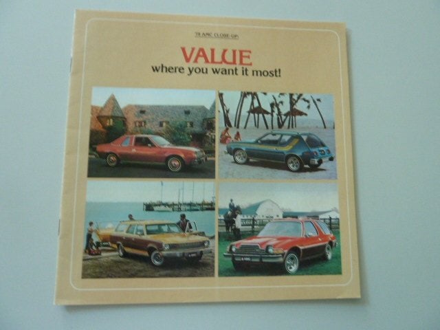 1978 AMC American Motors Full Line Value Brochure USA, Ophalen of Verzenden, Gelezen, Overige merken