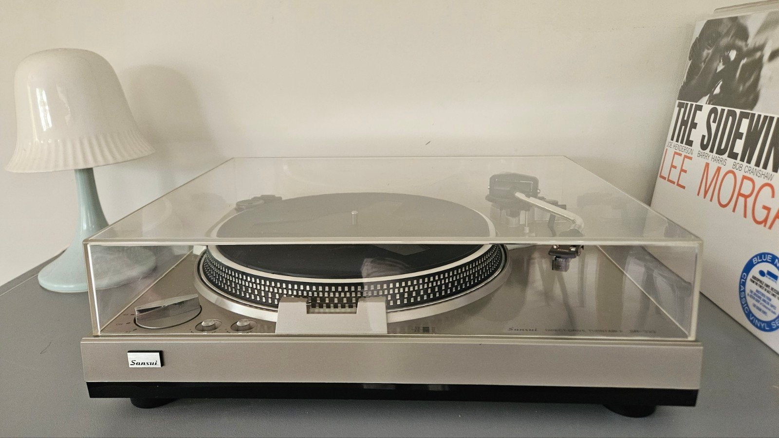 Sansui SR-333 Direct-Drive Platenspeler met Ortofon F 20 EO, Pitch-regelaar, Zo goed als nieuw, Platenspeler, Ophalen