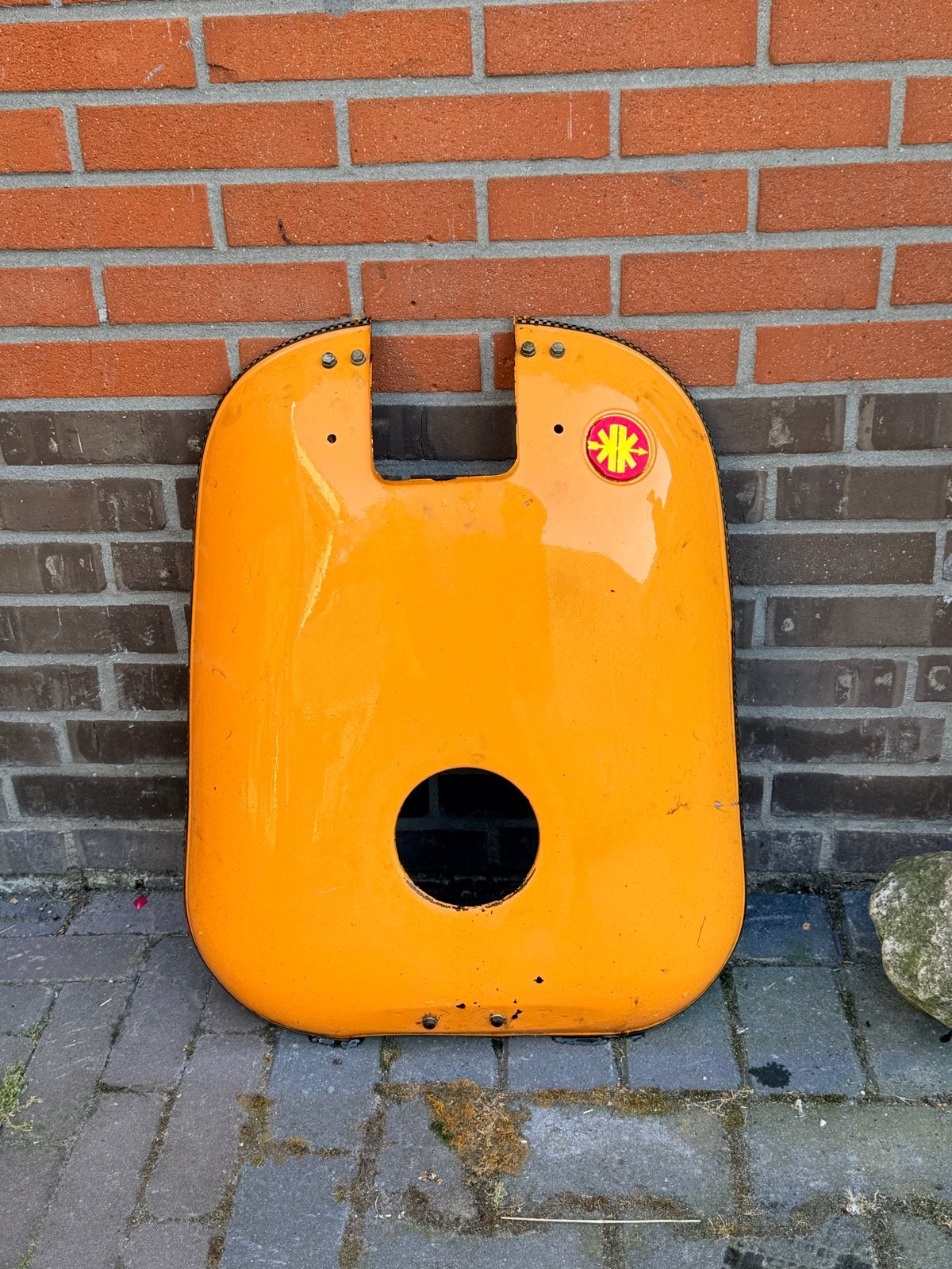 Origineel Kreidler Florett Beenschild - Oranje, Fietsen en Brommers, Ophalen of Verzenden, Gebruikt, Overige typen