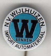 Speldje NV WIJLHUIZEN IMPORT AUTOMATERIALEN ARNHEM (A1), Ophalen of Verzenden, Gebruikt, Overige onderwerpen