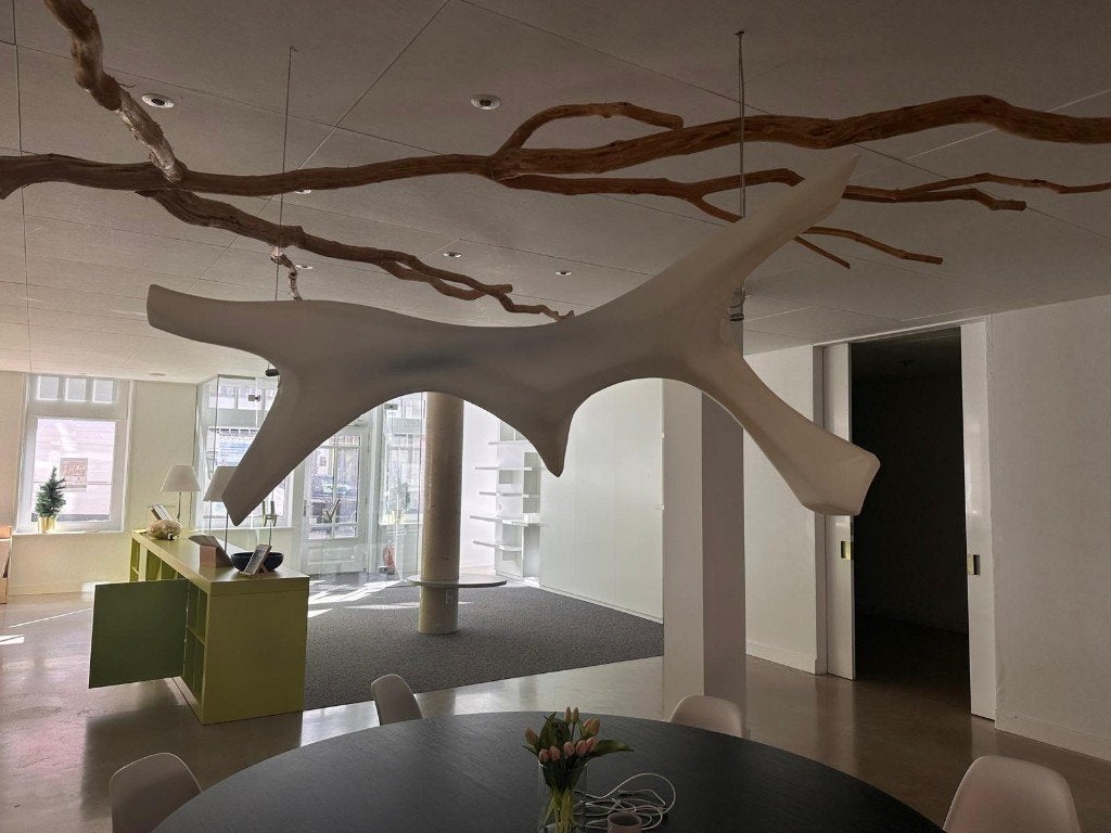 sculpturale design hanglamp, Huis en Inrichting, Kunststof, Hanglamp, Design, Ophalen of Verzenden