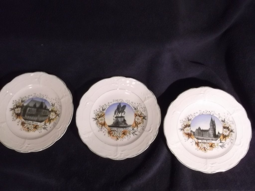 Porselein. 3 oude borden. Bremen. Duitsland., Ophalen of Verzenden