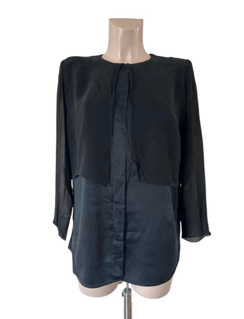 Akris blouse L, Kleding | Dames, Blouses en Tunieken, Zo goed als nieuw, Zwart, Verzenden
