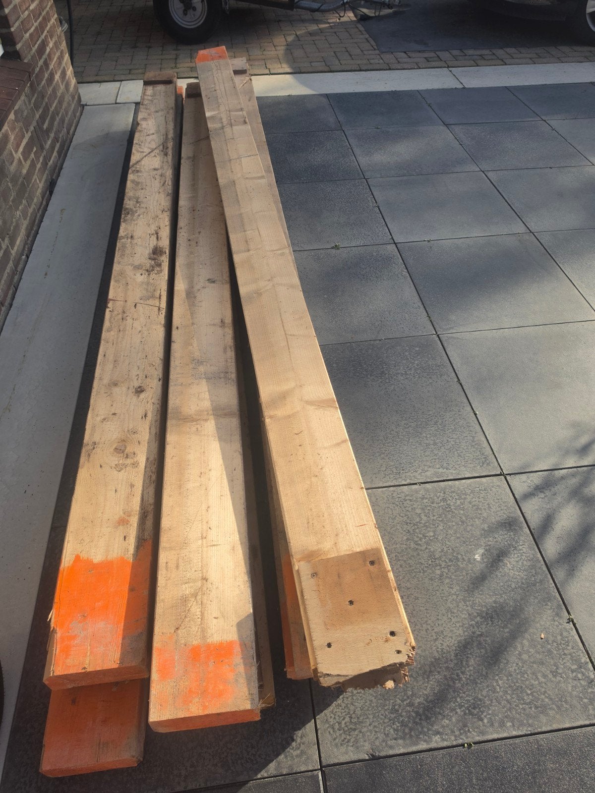 Houten balken - Gebruikt, diverse lengtes, Ophalen, Gebruikt, Balk, Vuren