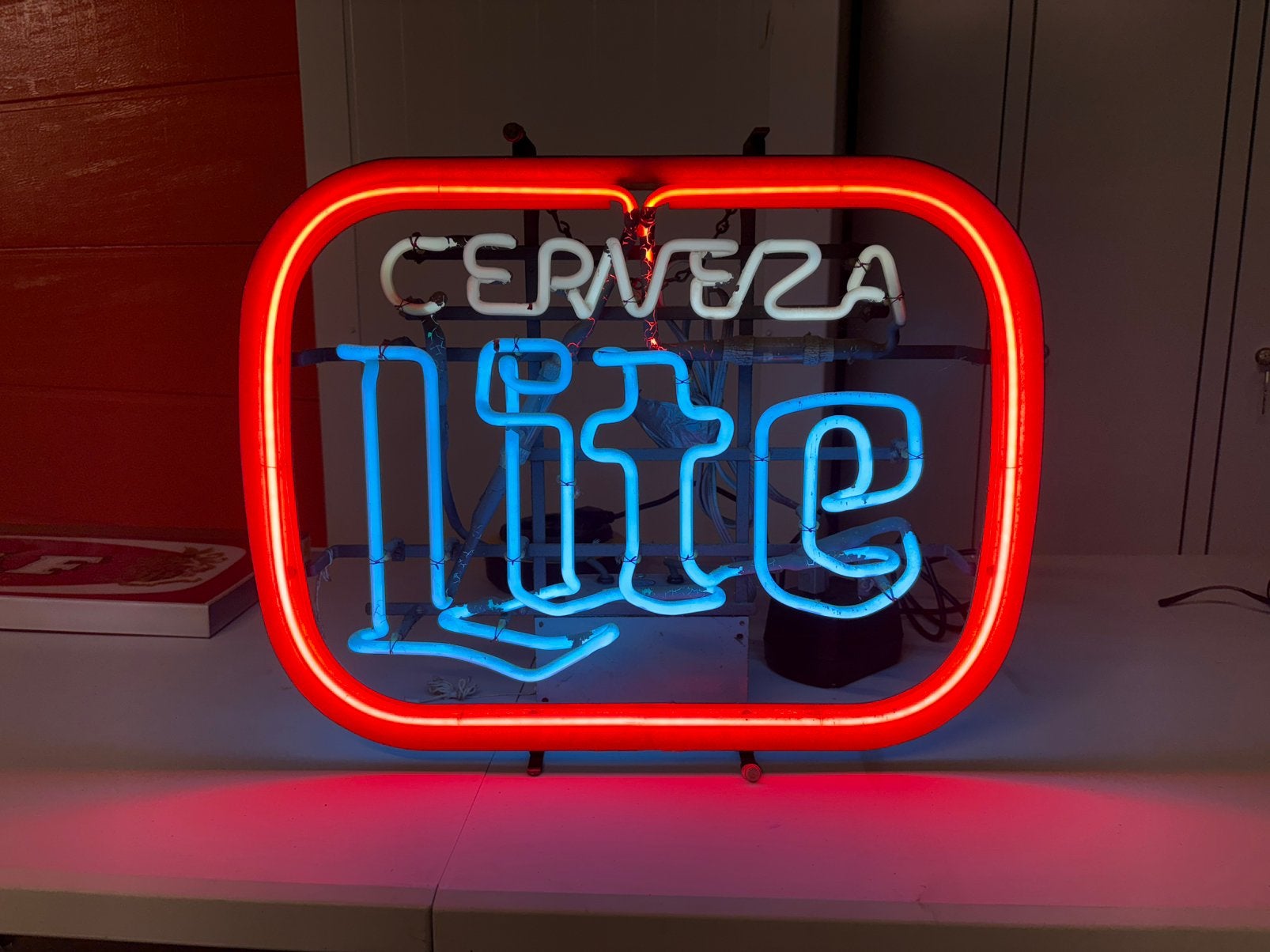 Lite cerveza neon lichtreclame, Ophalen, Zo goed als nieuw, Lichtbak of (neon) lamp