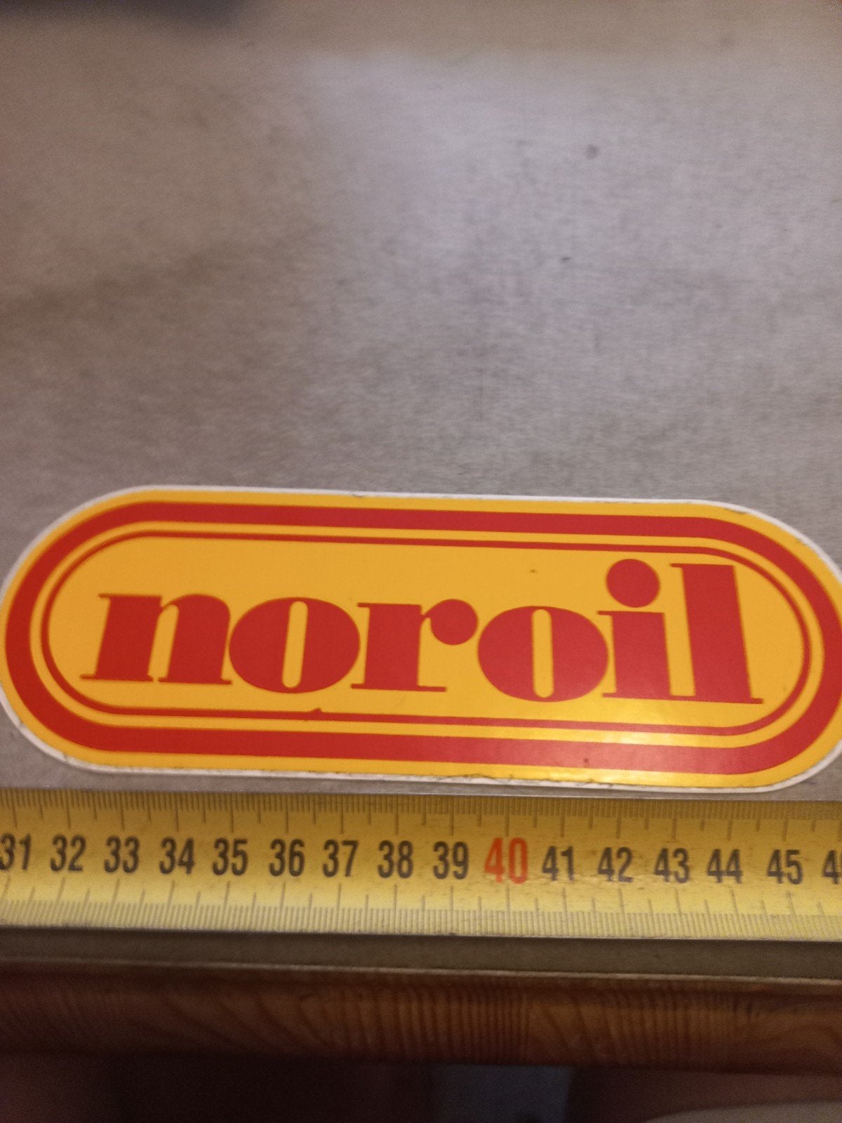 Vintage Noroil sticker - Olie brandstof logo, Ophalen of Verzenden