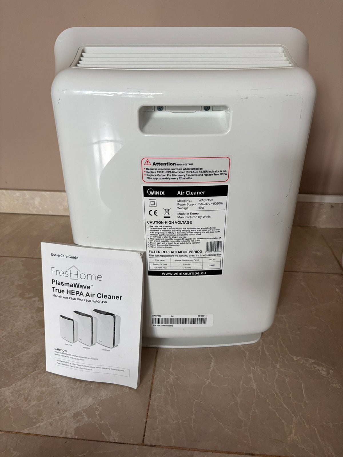 Winix Plasmawave True HEPA Air Cleaner, Ophalen, Zo goed als nieuw, Luchtreiniger