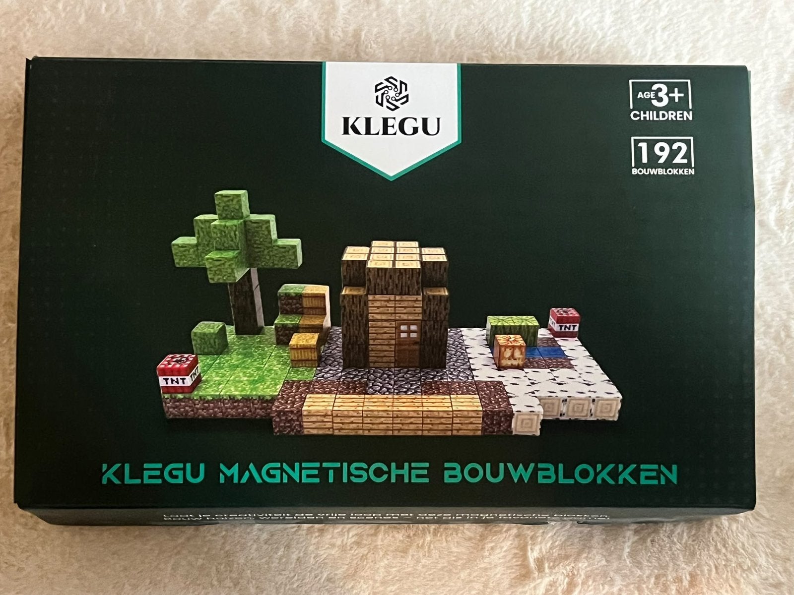 KLEGU Magnetische Bouwblokken - Minecraft Dorpshoofd Huis, Ophalen of Verzenden, Zo goed als nieuw, Overige merken