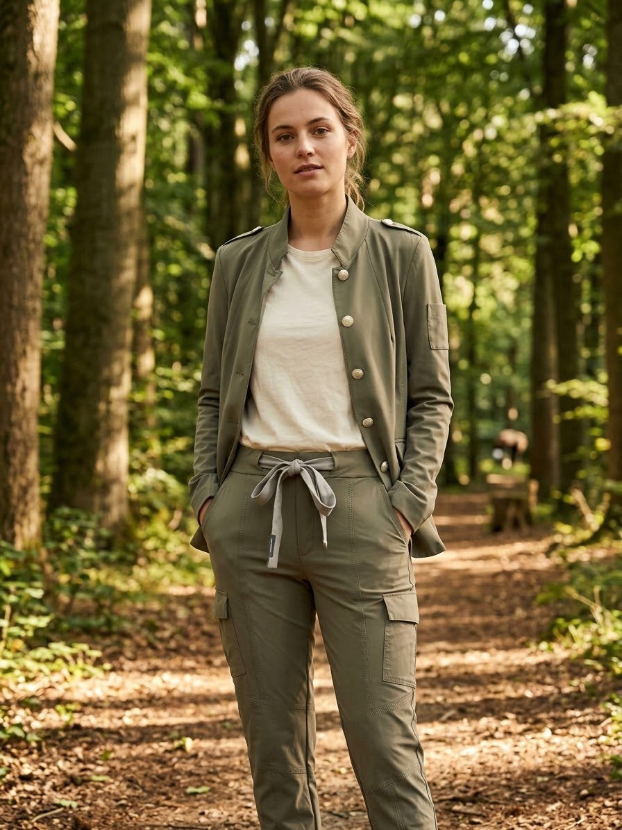 Travel pak van penn&ink groen, Kleding | Dames, Maat 38/40 (M), Kostuum of Pak, Ophalen of Verzenden, Zo goed als nieuw
