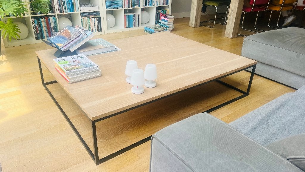 grote salontafel, 100 tot 150 cm, 150 tot 200 cm, Eikenhout, Ophalen of Verzenden