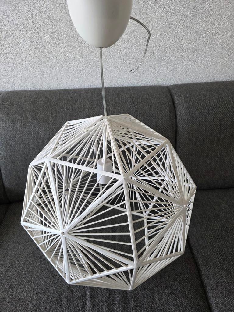 Philips mohair lamp, Huis en Inrichting, Lampen | Lampenkappen, Ophalen of Verzenden, Zo goed als nieuw, Wit, Rond