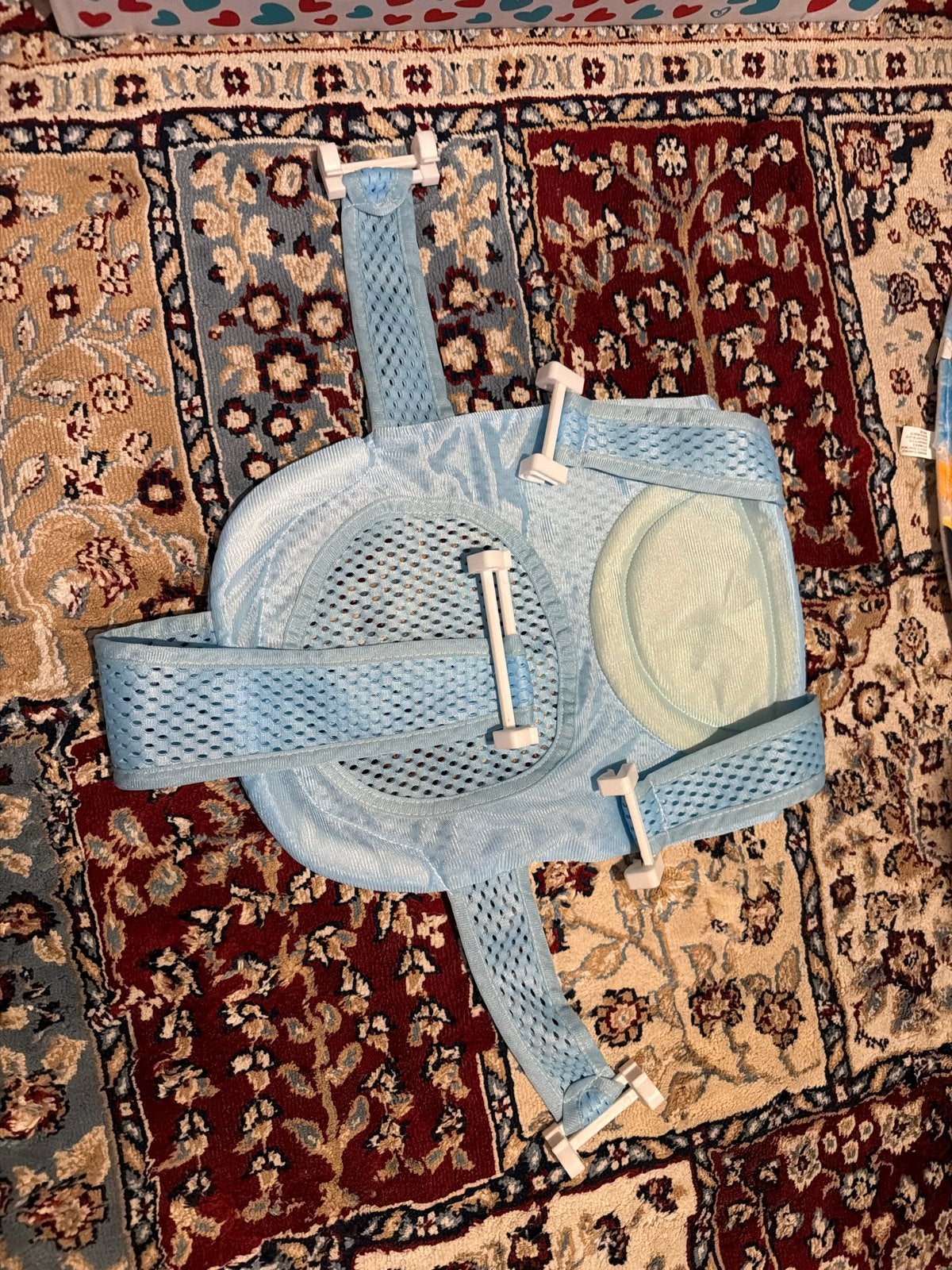 Blauwe baby badzitje of badring nieuw, Kinderen en Baby's, Ophalen of Verzenden, Zo goed als nieuw, Badzitje of Badring, Overige merken