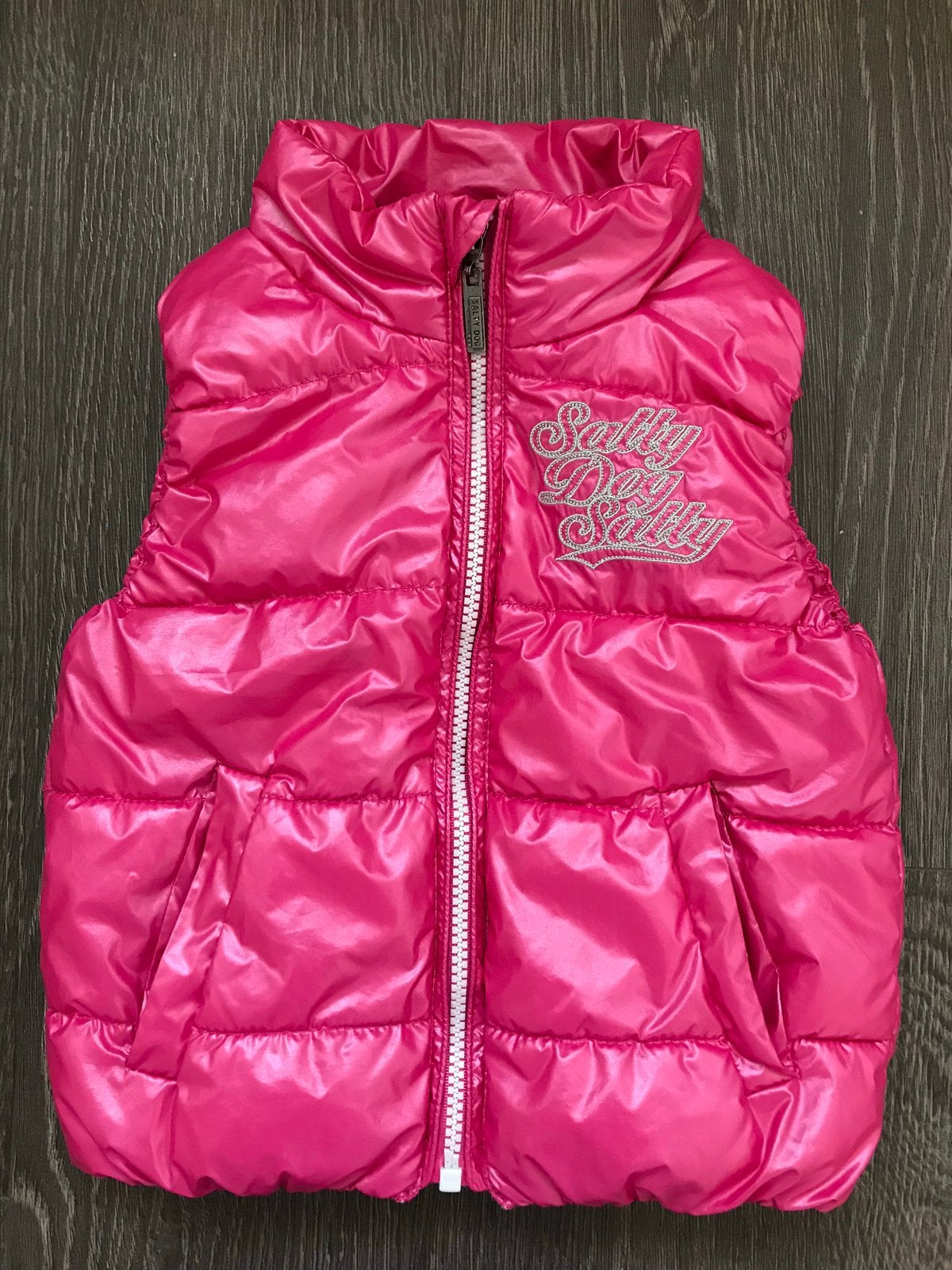 Meisjes bodywarmer roze metallic van Salty Dog mt 98, Ophalen of Verzenden, Zo goed als nieuw, Meisje, Overige typen