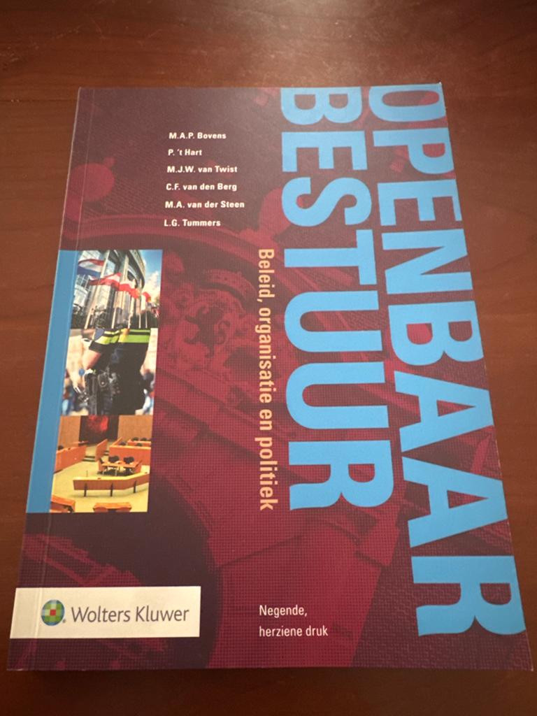 Openbaar Bestuur: Beleid, organisatie en politiek, Boeken, Studieboeken en Cursussen, Ophalen of Verzenden, Gamma, Zo goed als nieuw