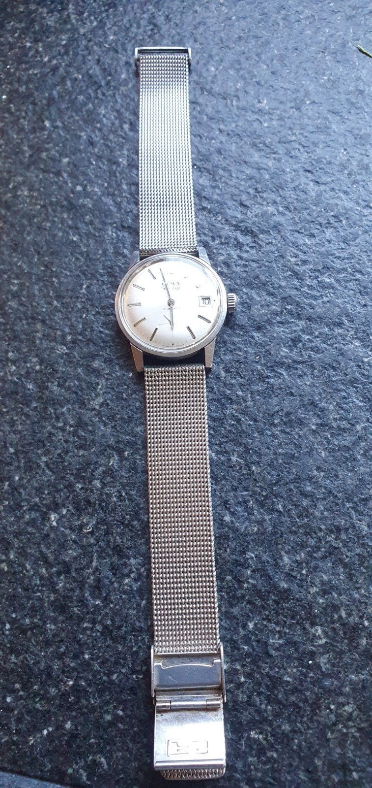 Vintage heren horloge Olma Sea-Cup 17 jewels Swiss made, Overige merken, Staal, Polshorloge, 1960 of later