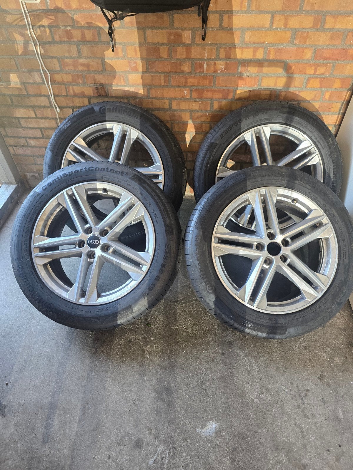 5 Audi Q5 Velgen met Continental zomerbanden 235/55 R19, Ophalen of Verzenden