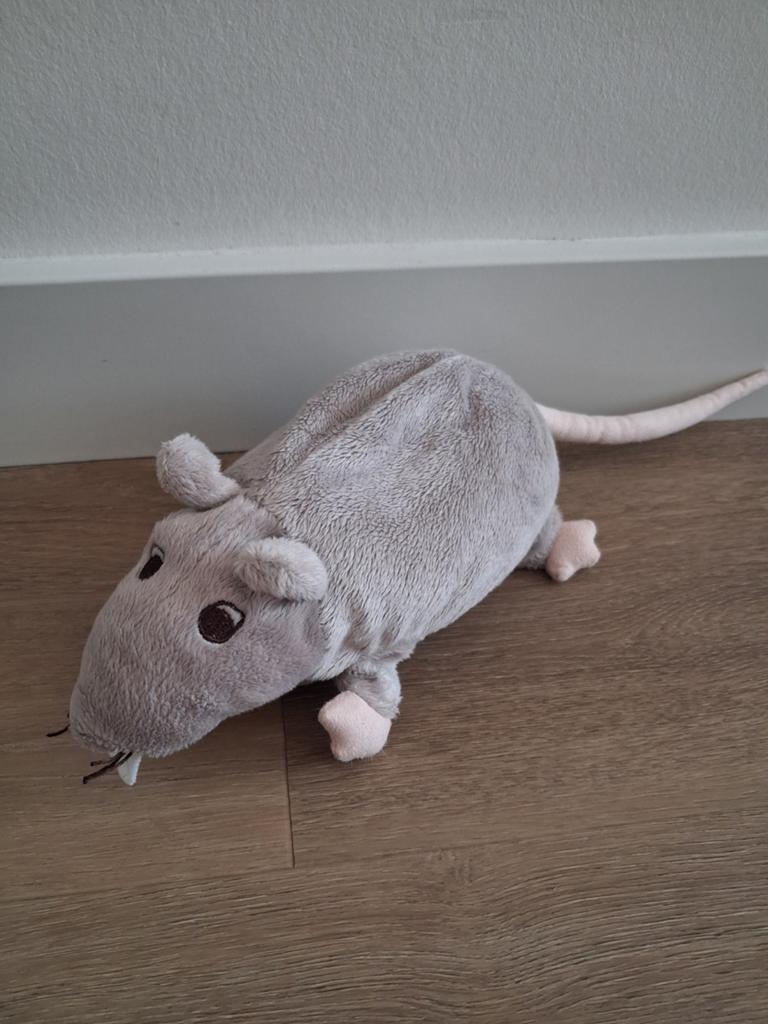 Knuffel Ikea rat grijs Gosig Ratta muis 35 cm L1389, Ophalen of Verzenden, Zo goed als nieuw, Overige typen