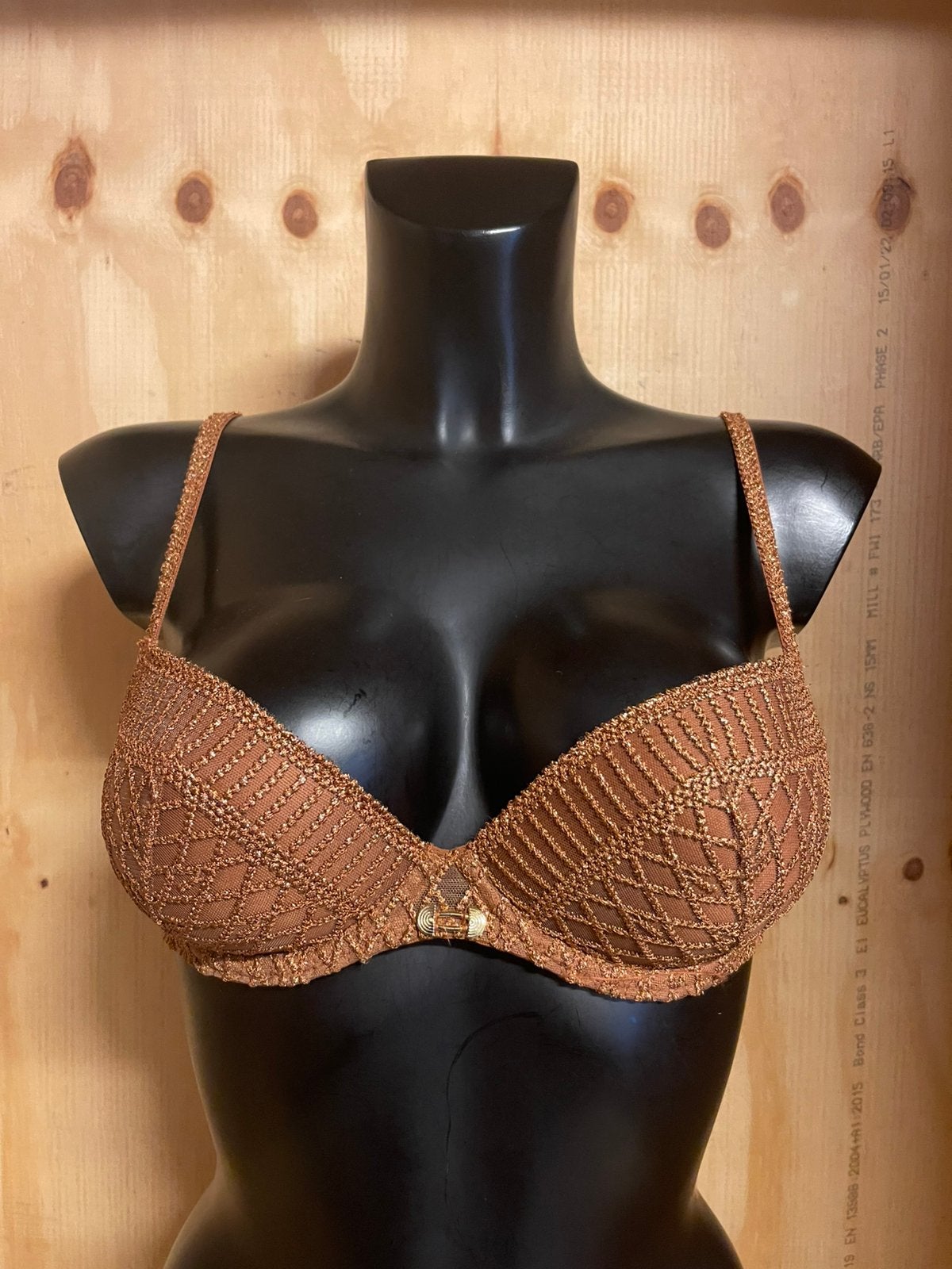 Aubade push up bh 75b model stardust dream, Verzenden, Bruin, BH